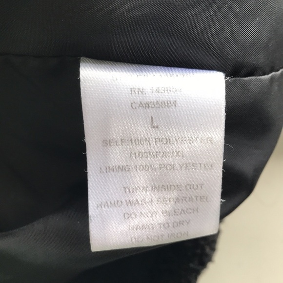 SADIE & Sage fleece cropped black jacket size Large - Picture 9 of 11